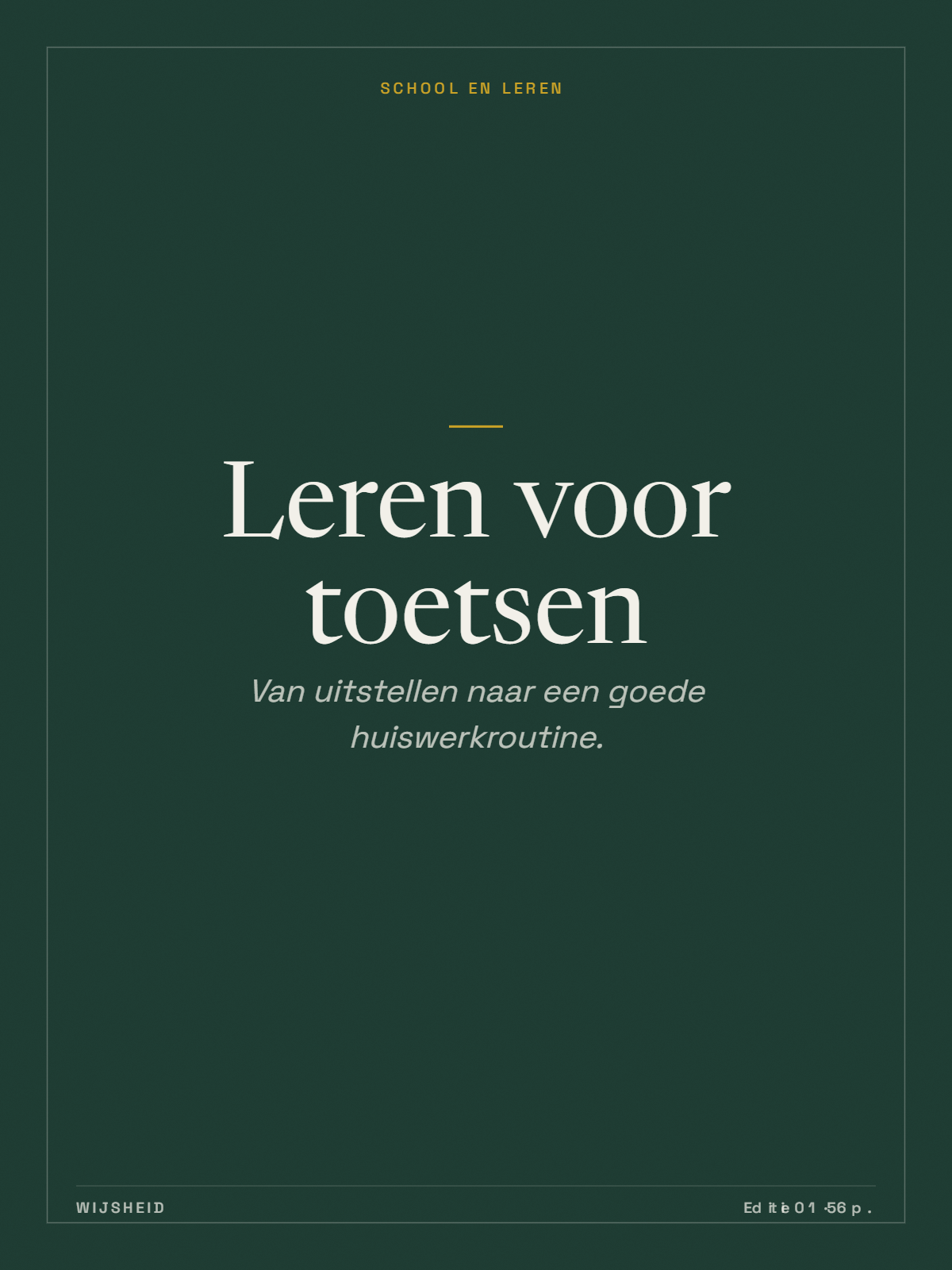 Leren voor toetsen