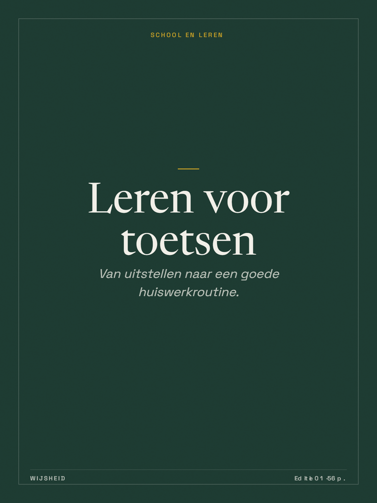 Leren voor toetsen