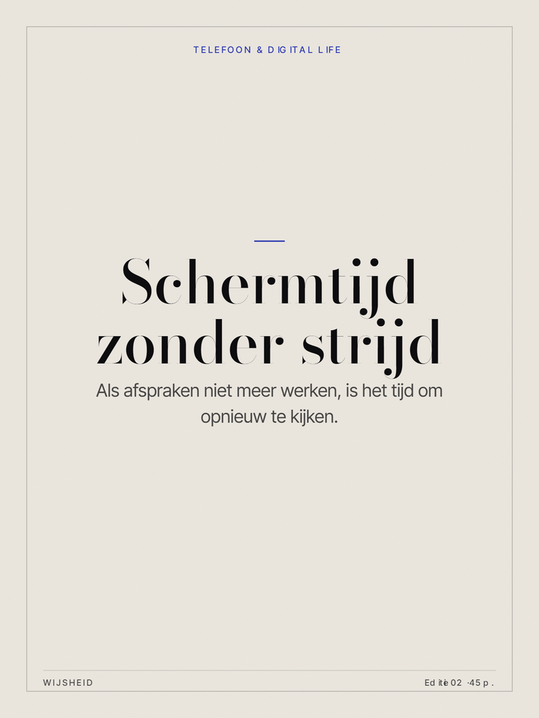 Schermtijd zonder strijd