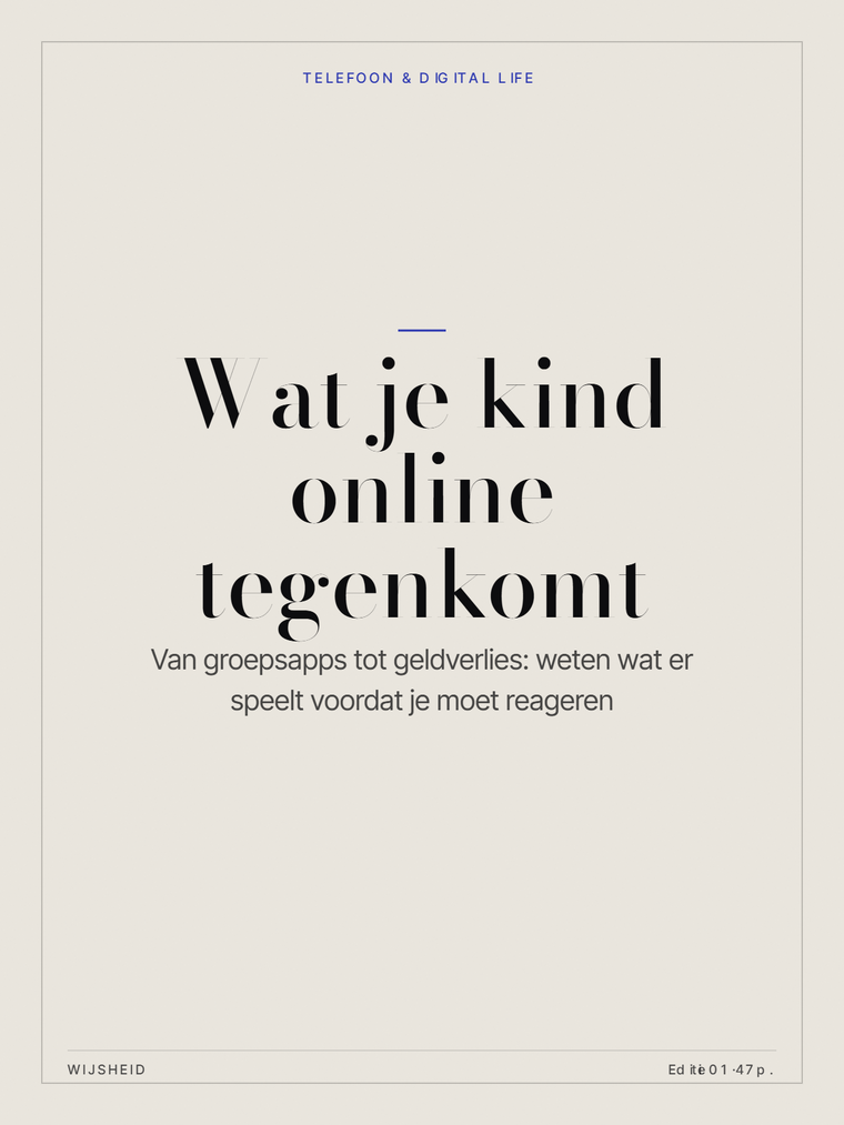 Wat je kind online tegenkomt