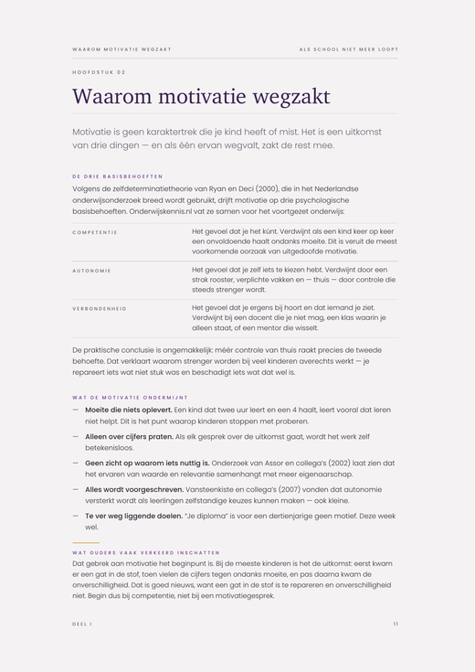 Voorbeeldpagina 1 uit Als school niet meer loopt