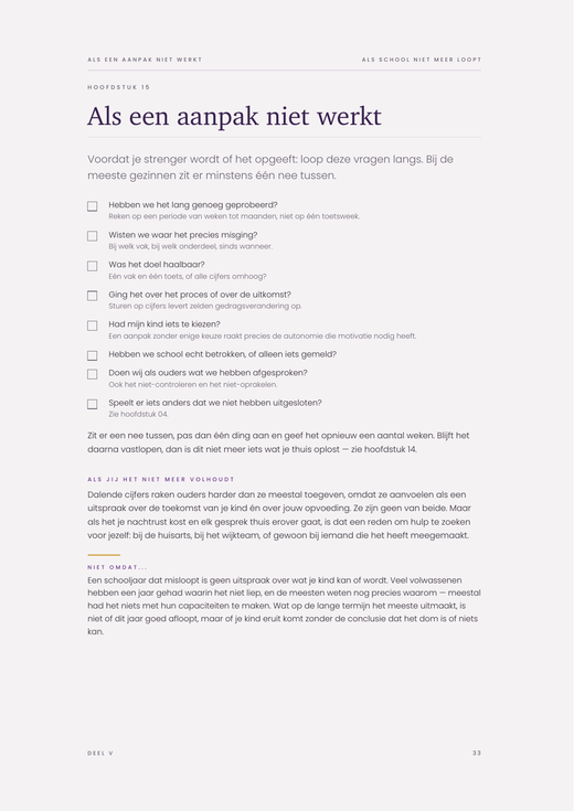 Voorbeeldpagina 3 uit Als school niet meer loopt