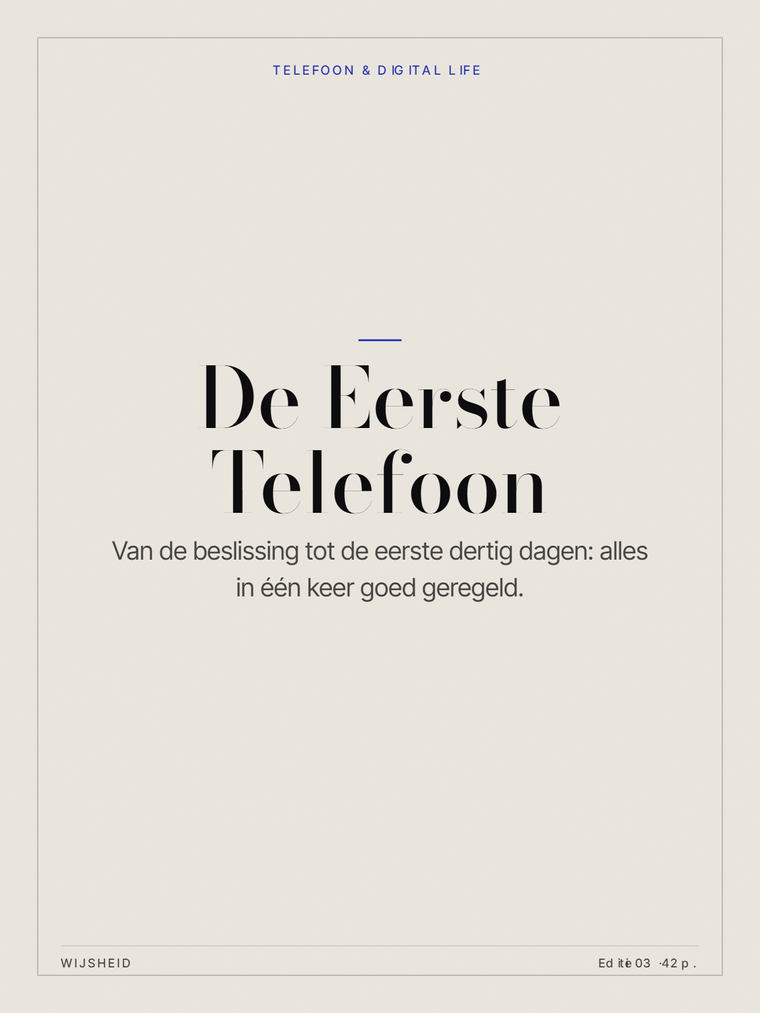 De eerste telefoon