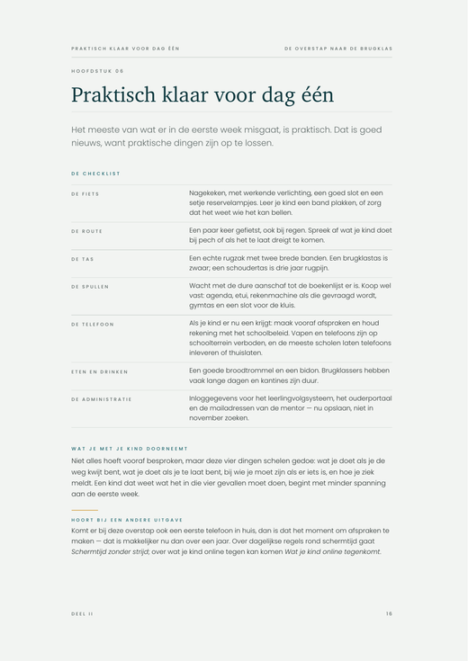 Voorbeeldpagina 2 uit De overstap naar de burgklas