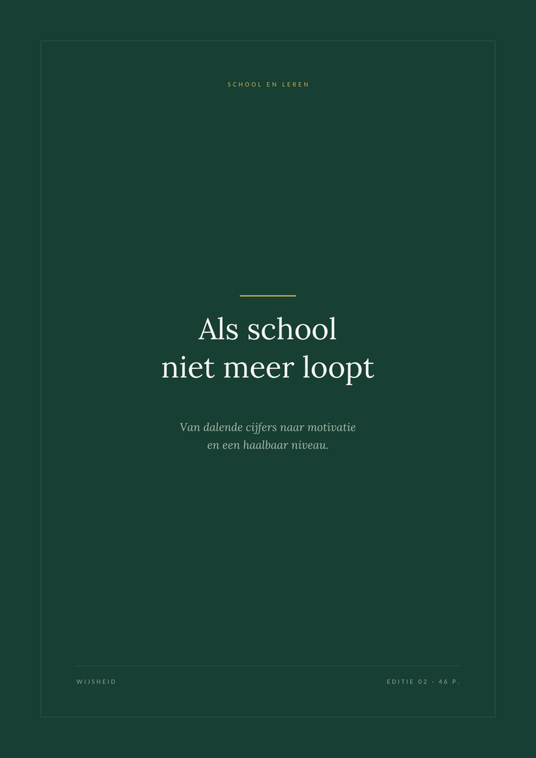 Als school niet meer loopt