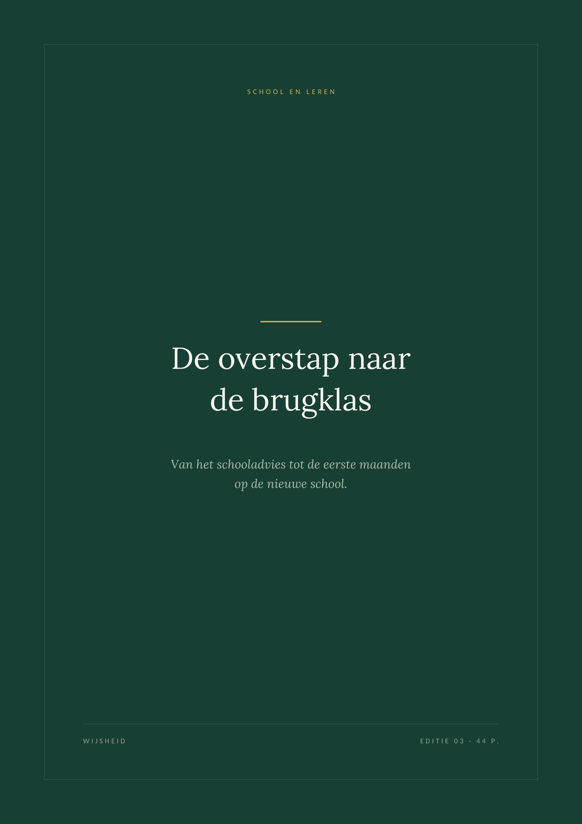 De overstap naar de burgklas