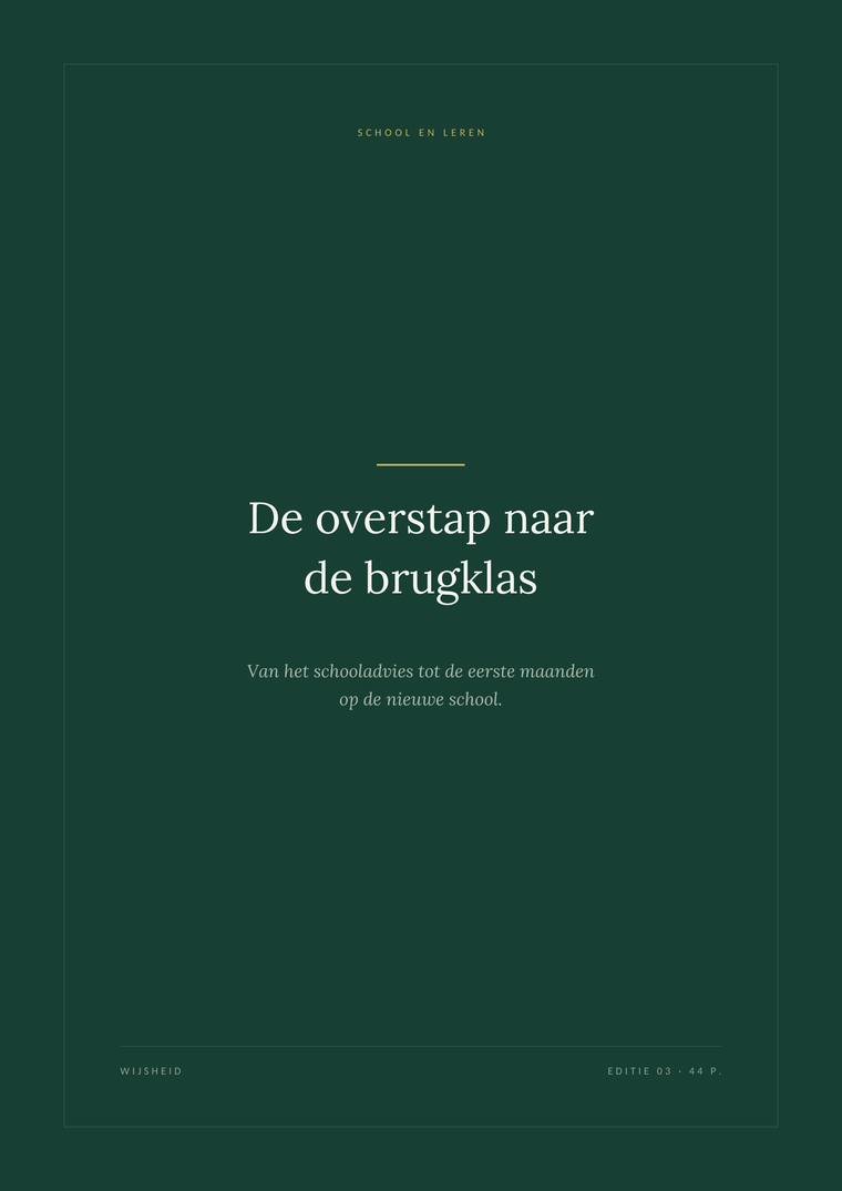 De overstap naar de burgklas