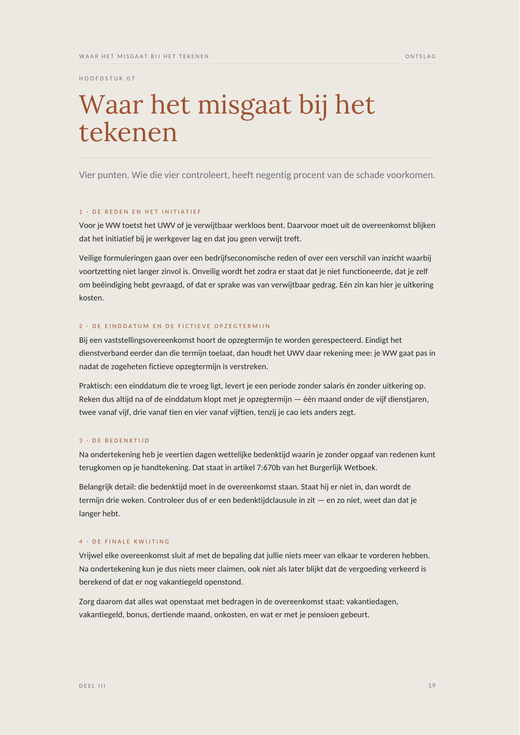 Voorbeeldpagina 2 uit Ontslag: wat er nu gebeurt