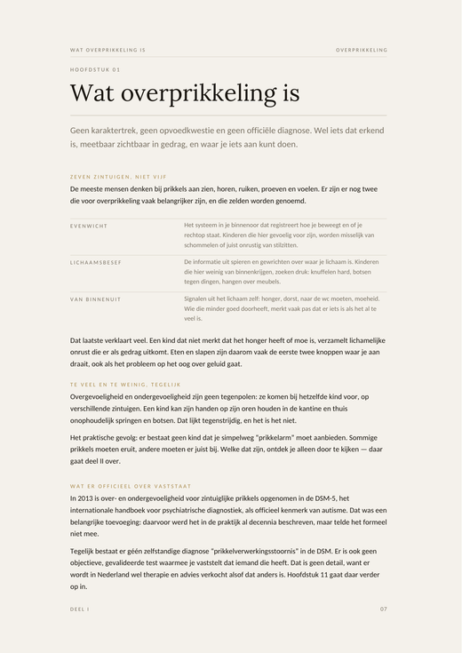 Voorbeeldpagina 1 uit Overprikkeling herkennen en verlichten