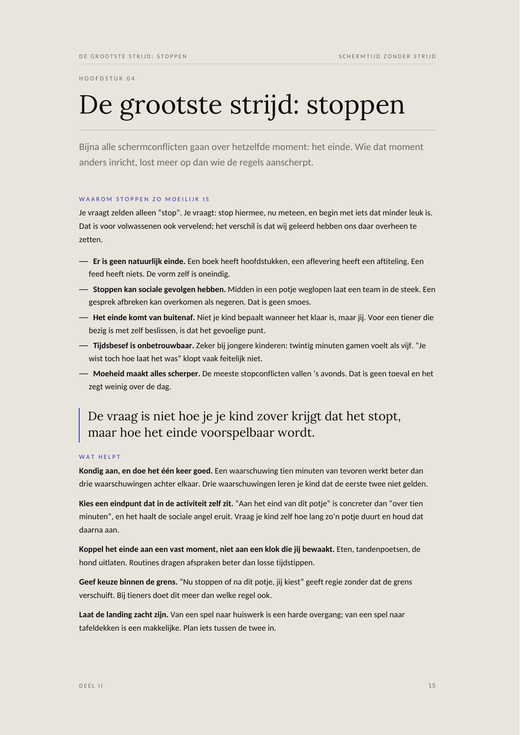 Voorbeeldpagina 2 uit Schermtijd zonder strijd