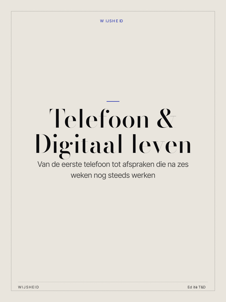 Telefoon & digitaal leven — Complete set