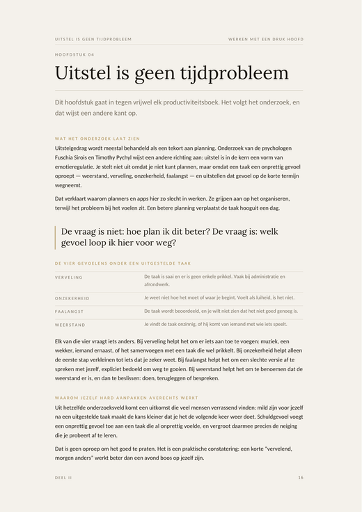 Voorbeeldpagina 2 uit Werken met een druk hoofd