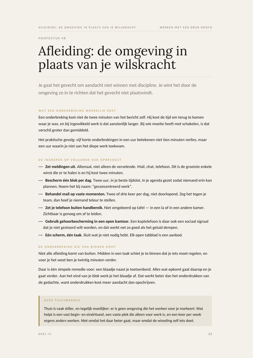 Voorbeeldpagina 3 uit Werken met een druk hoofd
